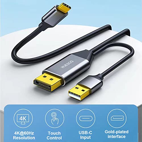 6.6ft DisplayPort to USB-C Cable, 4K 60Hz