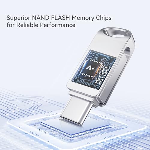 JOIOT 128GB Dual USB-C and USB-A Flash Drive