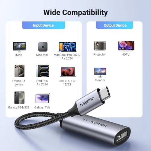 UGREEN 8K USB-C to DisplayPort Adapter