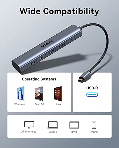 4-Port USB-C Hub Adapter for iMac & More