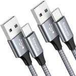 Baiwwa 1m USB A to USB C Cable 2Pack