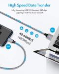 Baiwwa 1m USB A to USB C Cable 2Pack