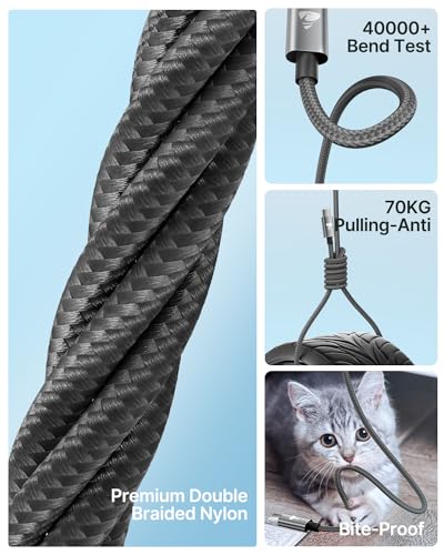 2M USB-C to USB-C Fast Charging Cable 2-Pack