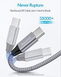 Baiwwa 1m USB A to USB C Cable 2Pack
