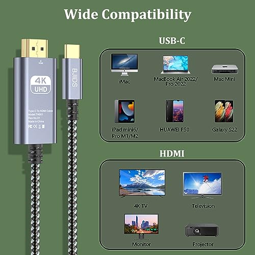 2M USB-C to HDMI Cable 4K@60Hz