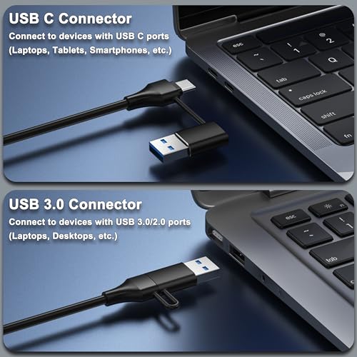 Tccmebius 7-Port USB 3.0 Hub with Switches