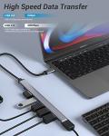 7-Port USB-C Hub with Aluminum Design