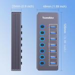 Tccmebius 7-Port USB 3.0 Hub with Switches