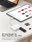 USB-C SD Card Reader with Triple Port Adapter