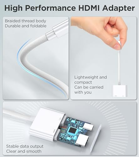 USB-C to HDMI Adapter for 4K Video Output