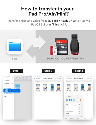 USB-C SD Card Reader with Triple Port Adapter