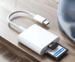 USB C SD Card Reader with Dual Ports