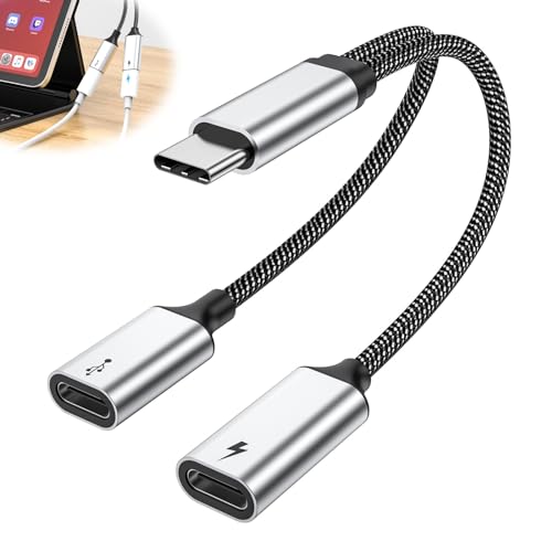 Ninnyi 2-in-1 USB-C Splitter Hub for Devices