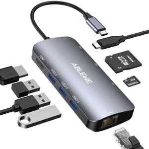 8-in-1 USB C Hub with HDMI and Ethernet