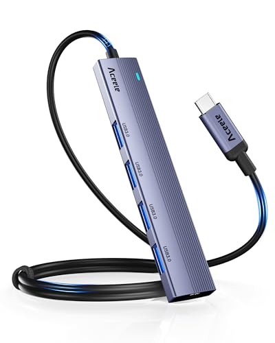 Aceele Aluminum USB-C Hub with 4 Ports
