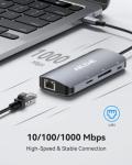 8-in-1 USB C Hub with HDMI and Ethernet