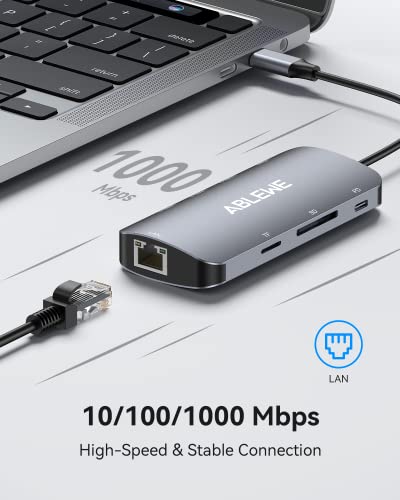 8-in-1 USB C Hub with HDMI and Ethernet