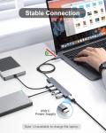 Aceele Aluminum USB-C Hub with 4 Ports