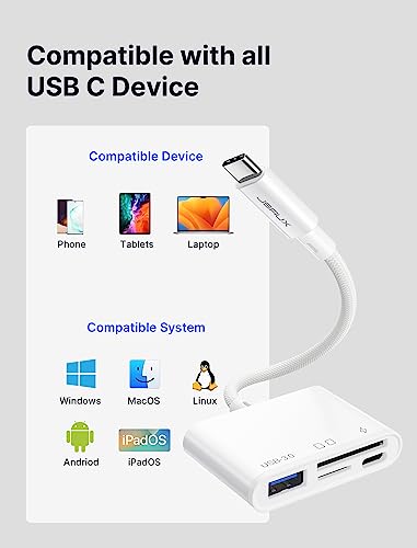 4-in-1 USB C SD Card Reader & Hub