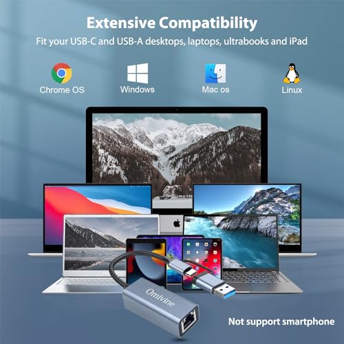 USB-C to Ethernet Adapter - 1000 Mbps Gigabit LAN