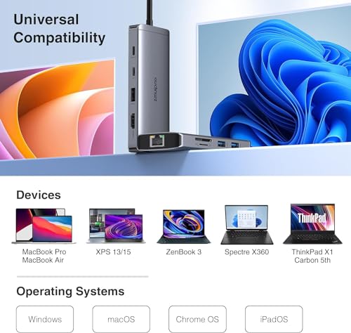 9-in-1 USB-C Hub Adapter for Laptops