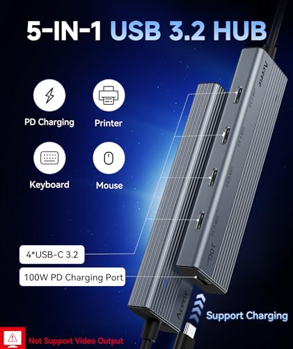 Aceele 10Gbps USB-C Hub with 4 Ports