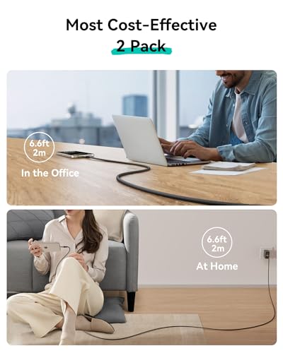 INIU 240W USB C Fast Charging Cable 2-Pack