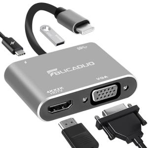USB-C 4-in-1 HDMI VGA Adapter Hub