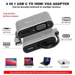 USB-C 4-in-1 HDMI VGA Adapter Hub