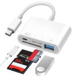 USB-C SD Card Reader with Charging Port