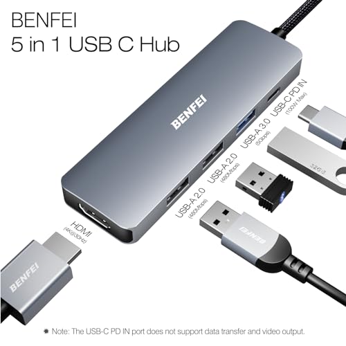 BENFEI 5-in-1 USB-C Hub with 4K HDMI