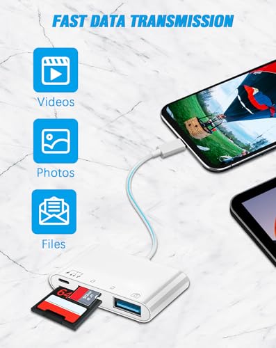 USB-C SD Card Reader with Charging Port
