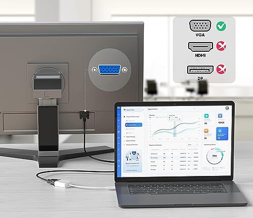 USB-C to VGA Adapter for Monitors and Projectors