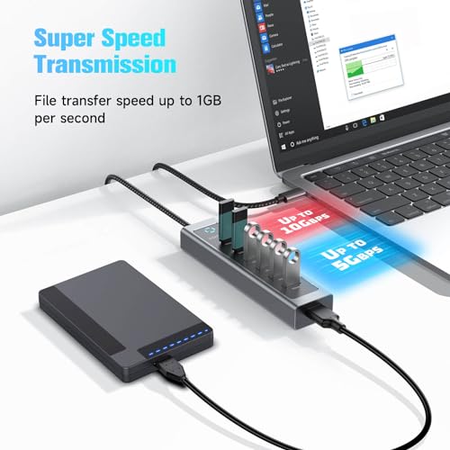 RSHTECH 7-in-1 USB-C Hub with 10Gbps Speed