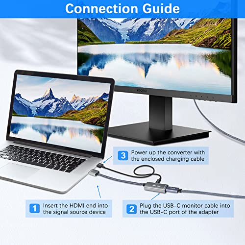USB-C to HDMI 4K Adapter with Power Charging