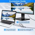 HDMI to USB-C Female Adapter with Charging Cable