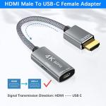 HDMI to USB-C Female Adapter with Charging Cable