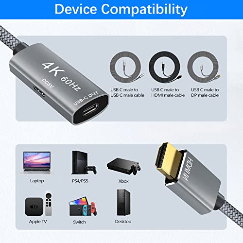 USB-C to HDMI 4K Adapter with Power Charging