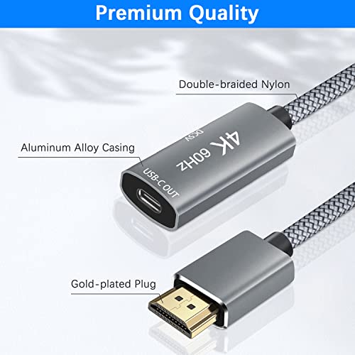 USB-C to HDMI 4K Adapter with Power Charging