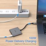 USB C to HDMI 3-in-1 Adapter, 4K Output