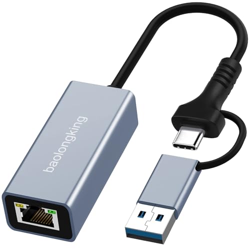 USB-C Ethernet Adapter 1000 Mbps Network Connector