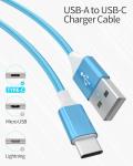 5-Pack Braided USB-C Charger Cables, Fast Charging