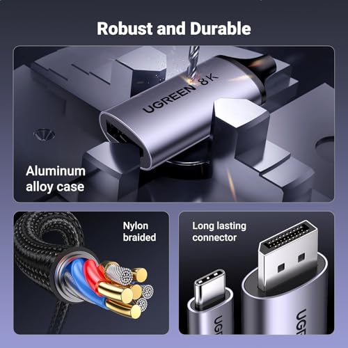 UGREEN 8K USB-C to DisplayPort Cable 2M