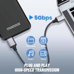 Short USB-C to Micro-B Hard Drive Cable 0.25m