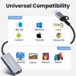 USB-C to Ethernet Adapter, 1000 Mbps