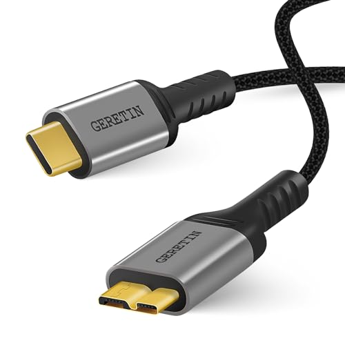 USB C to Micro B Cable 0.5M Nylon Braided
