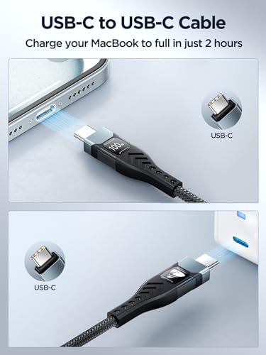 100W 5A USB-C Fast Charging Cable 2M Pack