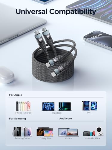 100W 5A USB-C Fast Charging Cable 2M Pack