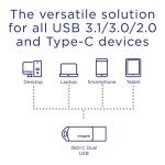 Integral 128GB Dual USB-C & Type A Flash Drive