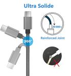 Yosou 2M USB-C Fast Charging Cable 2-Pack